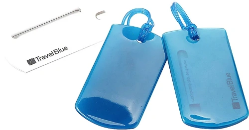 Комплект из 2-х багажных бирок Travel Blue Jelly ID Tag синий В самолет купить в Барнауле фото 2