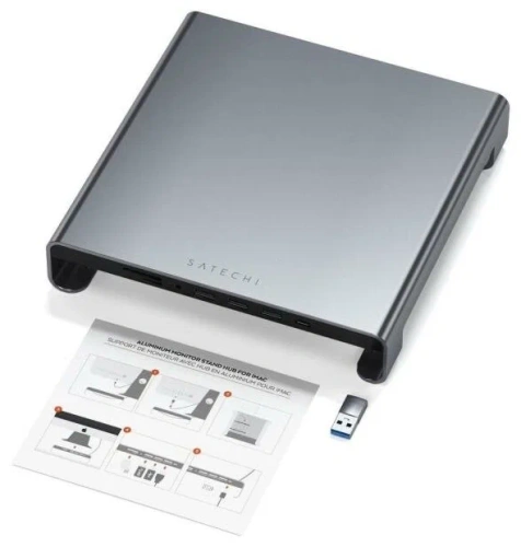 Док-станция Satechi Type-C Aluminum iMac Stand with Built-in USB-C Data для iMac (серый космос) Док-станция купить в Барнауле фото 2