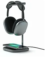 Подставка Satechi 2 in 1 Headphone Stand with Wireless Charger для наушников,алюминий серый космос Подставки для наушников купить в Барнауле