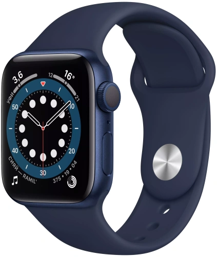 Apple Watch Series 6 GPS 40mm Case Blue Aluminium Band Deep Navy Apple купить в Барнауле фото 3